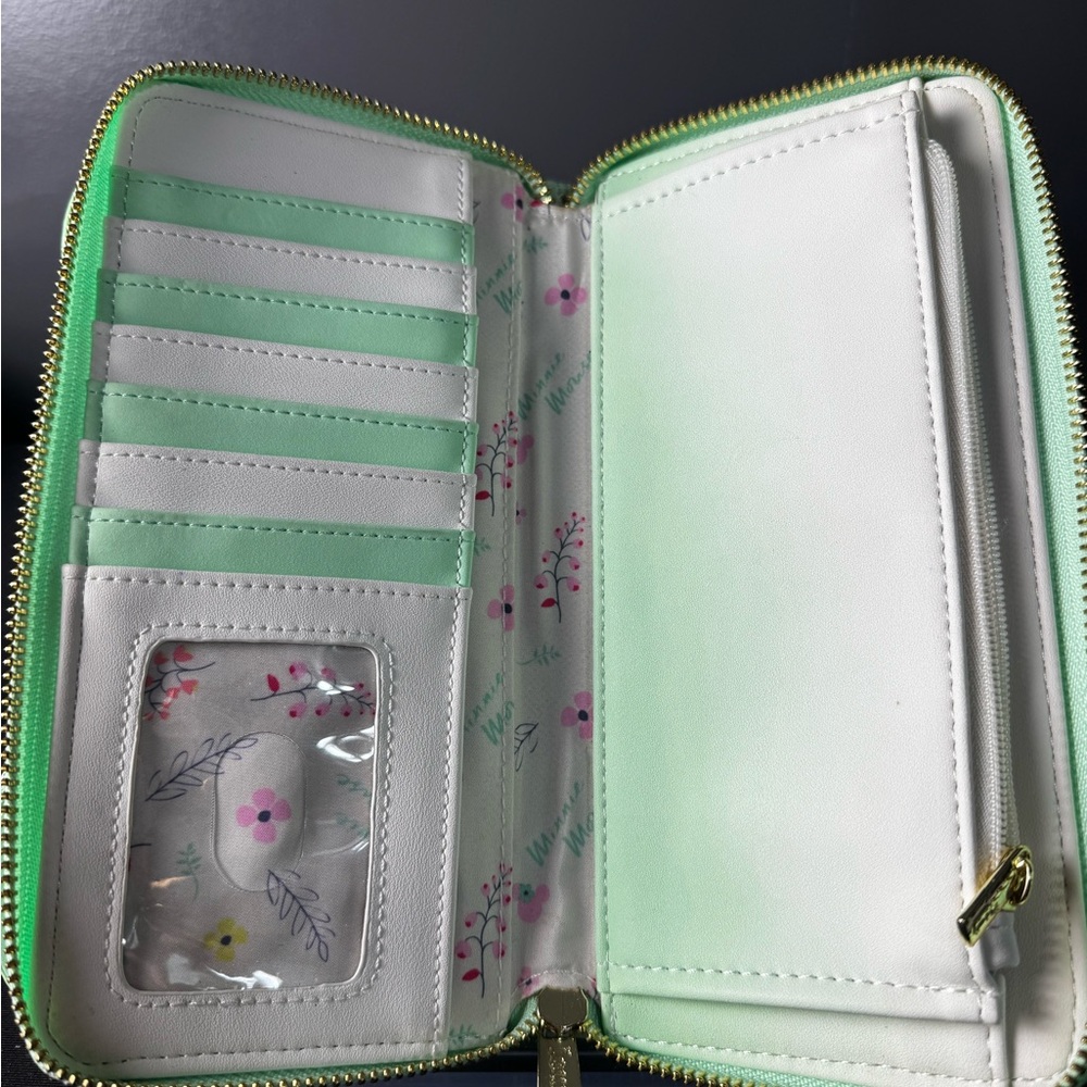 Disney Loungefly Minnie Mouse Pressed Flower Bow Wallet - Picture 11 of 11